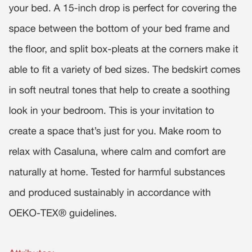 Casaluna Gray Bed Skirt